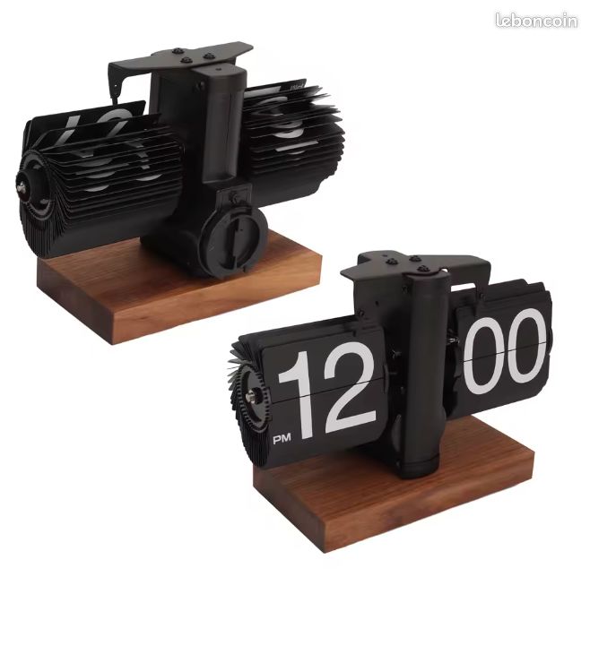 Horloge Numérique Rabattable Vintage, Mécanique, Alimentée