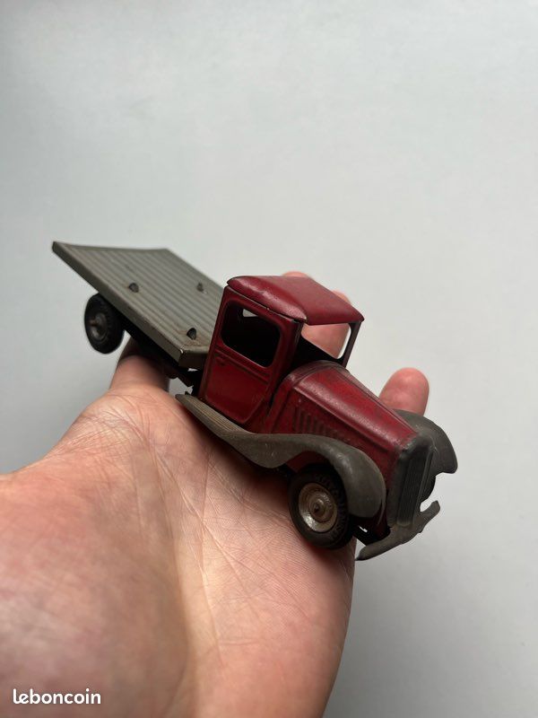 Camion Benne Citroën En Tôle Mécanique Ancien - 30cm, Vintage, Pour Collection