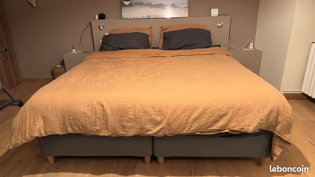 Lit complet IKEA 180 x 200 - Comme neuf (image 1)