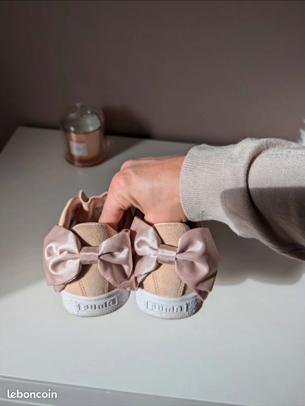Puma suéde bow rose Chaussures
