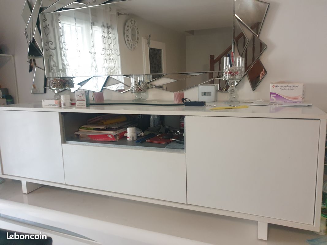 Meuble tv blanc (image 2)