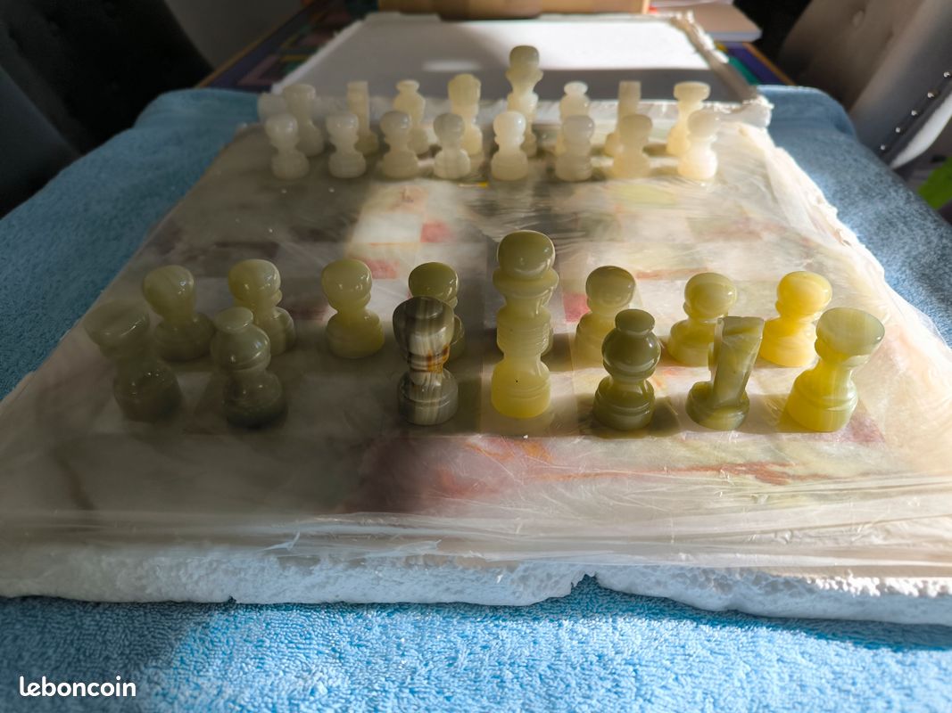 ONYX vert et blanc, jeu de dames, décoratifs