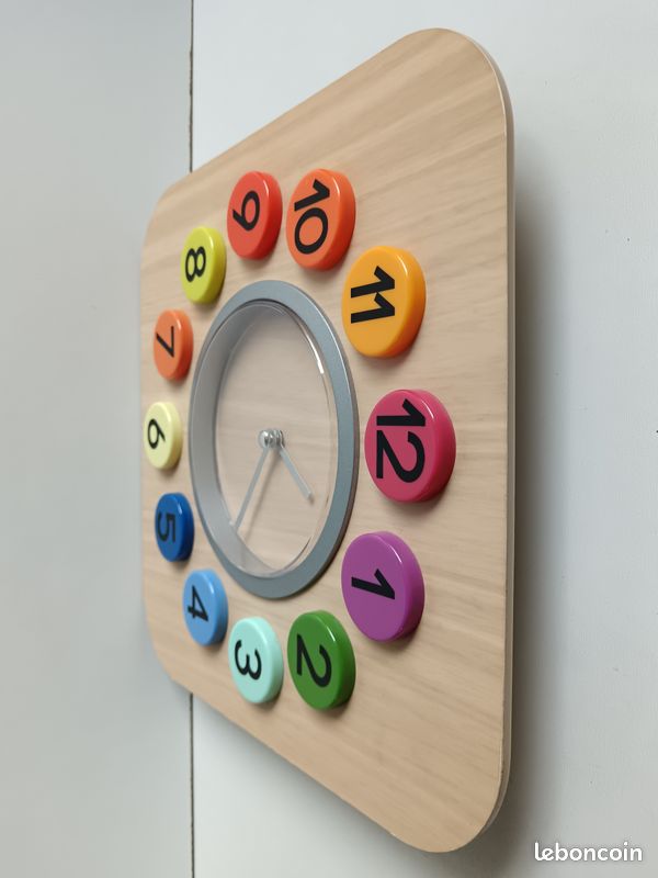 Horloge Murale Vintage IKEA Dassigt - Design Suédois Carré Coloré - Quartz, Bon état