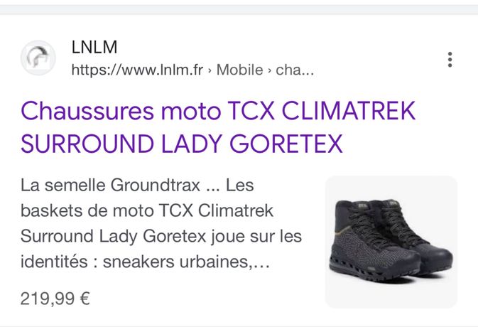 Chaussures moto TCX CLIMATREK SURROUND LADY GORETEX