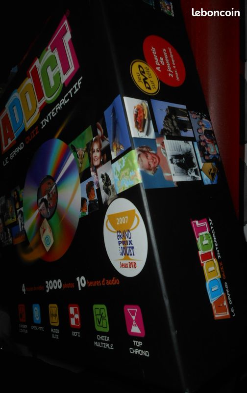 Coffret jeu ADDICT Le grand Quiz interactif-2 joueurs-max.4 équipes/Jeu de Société/Dvd sur télé-NEUF (image 1)