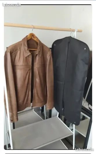 Blouson Réversible Olly Gan Pour Homme - Taille 5 XXL (2XL) été - Couleur Beige, Coton, Neuf Sans étiquettes