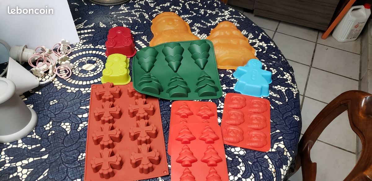 Lot De 2 Moules En Silicone Pour Maison De Noël, Moules En Silicone