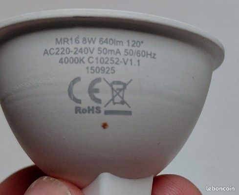 Lot de 7 Lampes spot à LED 220v (image 4)