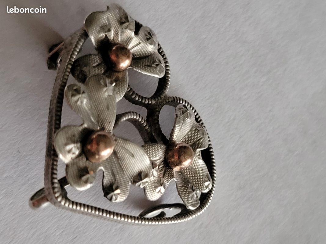 Broche En Argent Sterling (poinçonné) - Diamètre 35 Mm, Poids 12 G - Occasion, Origine France