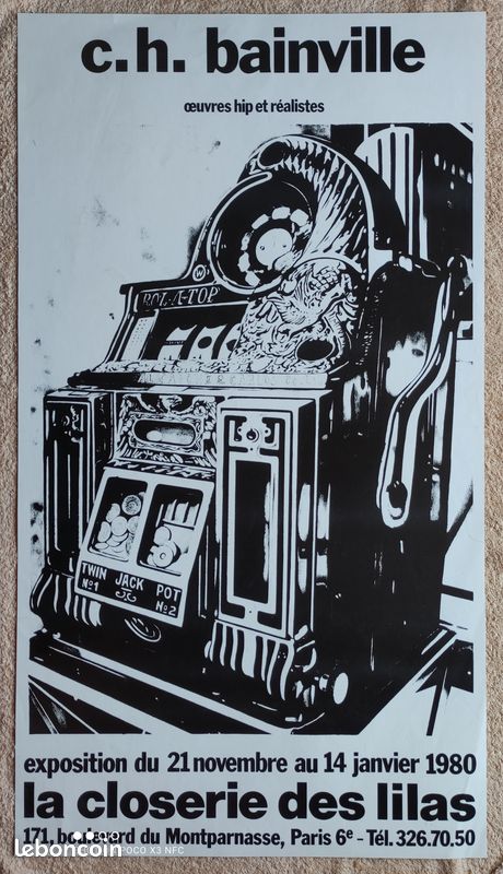 Affiche bainville œuvres hip et réalistes 1980 - la closerie des lilas (image 1)