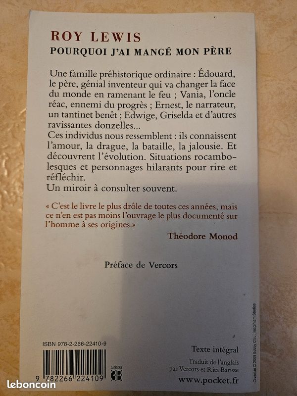 ROY LEWIS Pourquoi J'ai Mangé Mon Père (image 3)