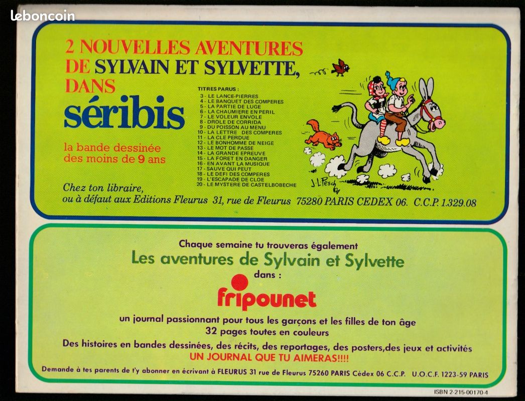 Sylvain et sylvette n° 89 de 1977 / ALBUMS FLEURUS / excellent etat (image 2)