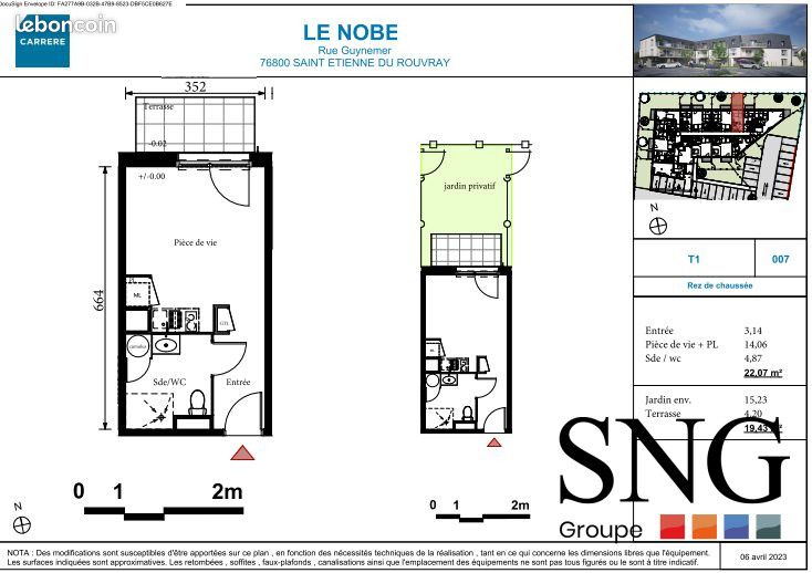 Appartement a louer saint-etienne-du-rouvray - 1 pièce(s) - 22 m2 - Surfyn