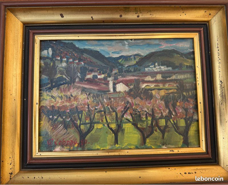 Peinture impressionniste 1980 signé (image 1)