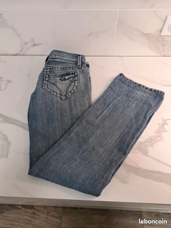 Jeans Coupe Droite Taille Haute Bleu Miss Sixty Femme - 2382405-bleu00