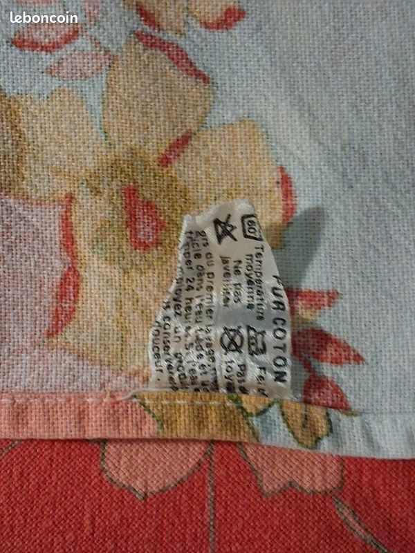 Nappe ou rideau vintage Tampella, design finlandais en tissu de coton