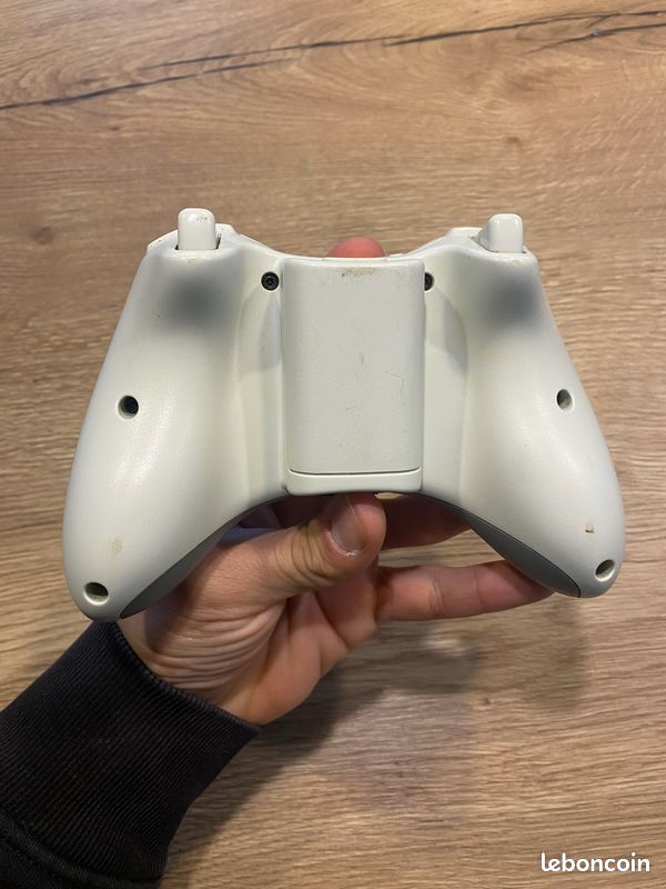 Manette Xbox 360 Officielle Blanche - Fonctionnelle En Très Bon état - Avec Câble
