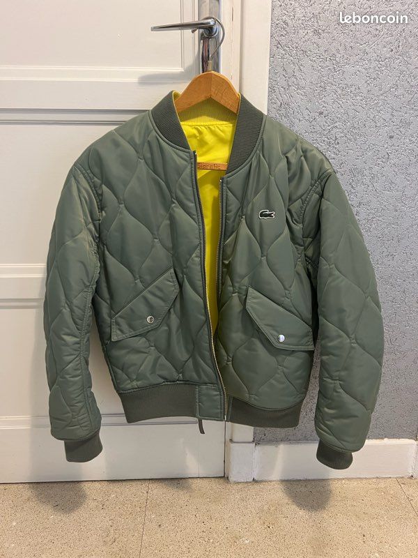 Lacoste Reversible Veste Verte Lacoste Lacoste Bomber Vert/marine