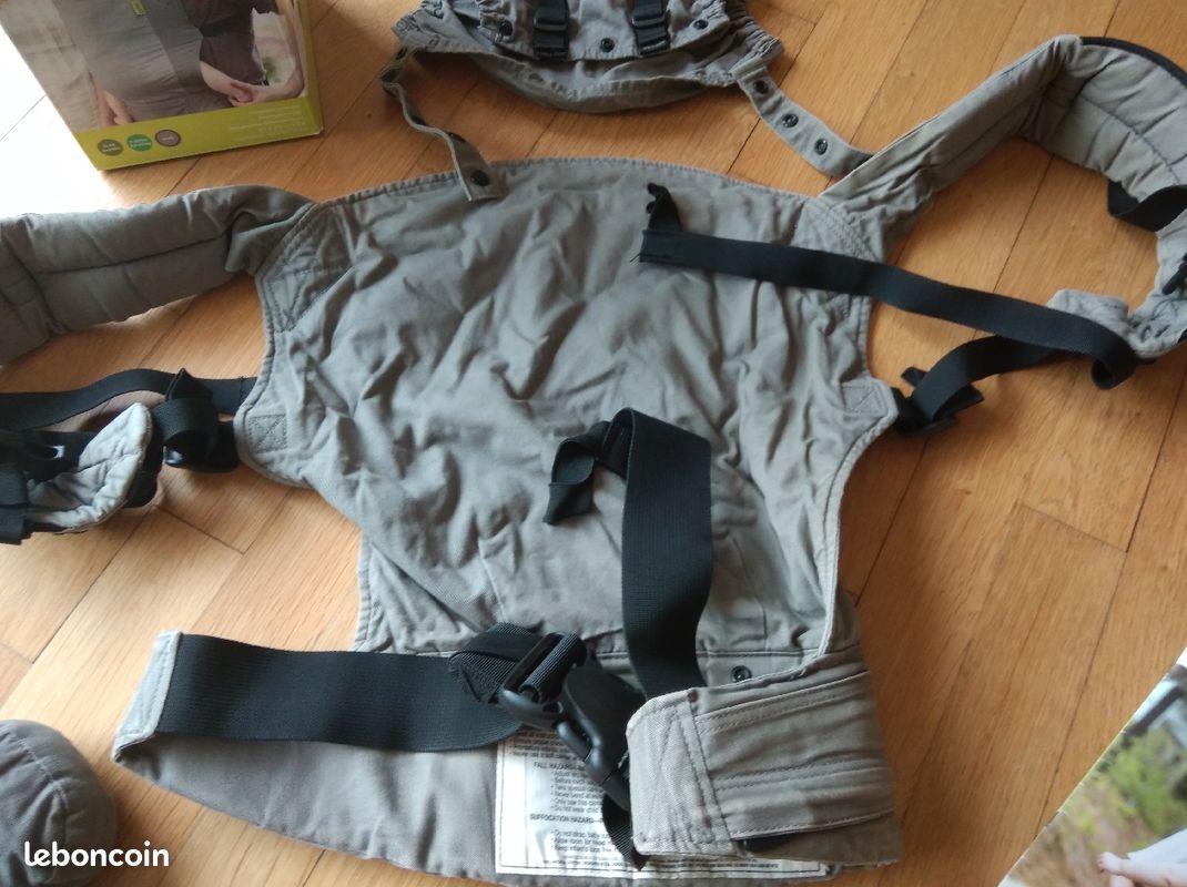Porte bébé boba physiologique gris (image 2)