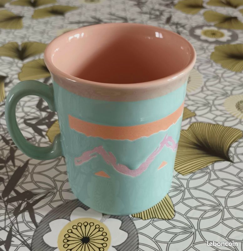 Mug Céramique Kat & Roger Fait Main L.A. - Géométrique Multicolore Art Unique