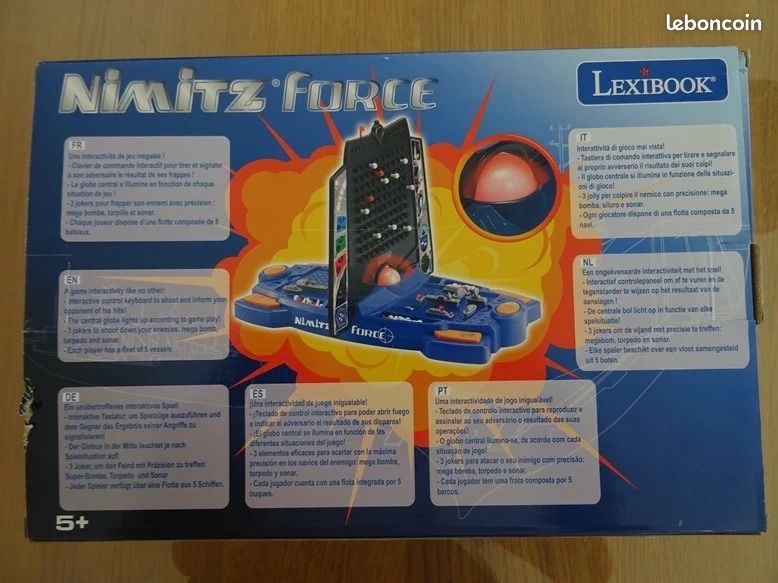 Nimitz force - bataille navale électronique avec effets sonores et lumineux bleu - Lexibook
