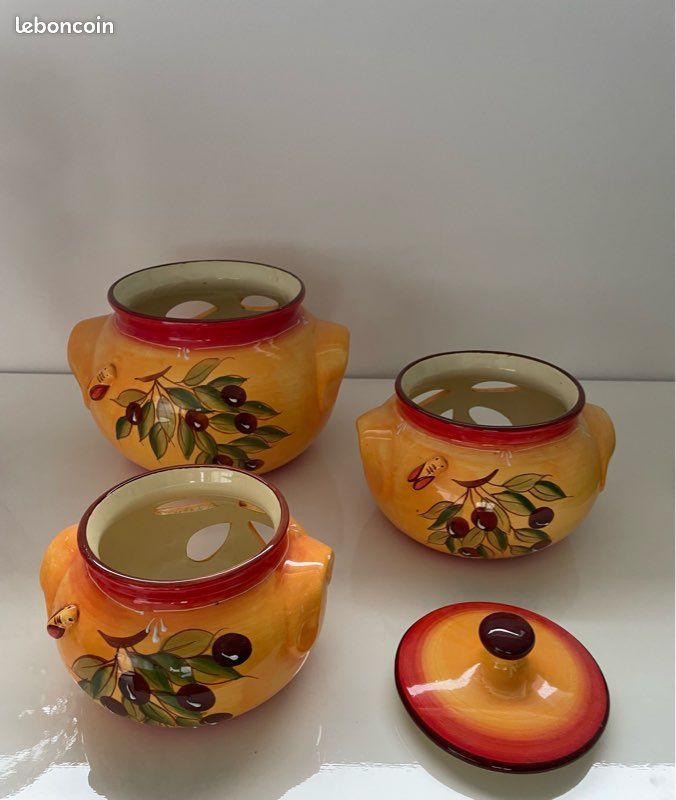 Pots en faïence pour oignons, ail, échalotes… (image 2)