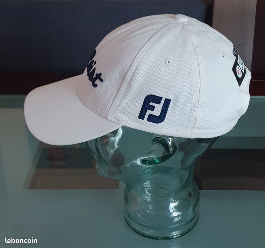 Casquette Blanche Titleist / FootJoy #1, Coton, Logo Brodé, Ajustable, Mexico, Vintage, Floqué Greg (image 16)