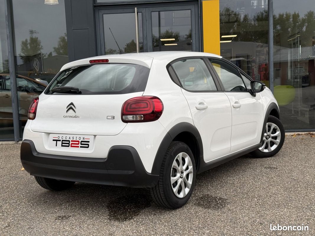 Citroën C3 Société (3) PureTech 82 BVM Feel / 2 places / 1ère main / TVA récupérable / Carplay (image 3)