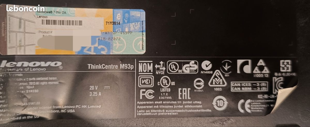 Lenovo Think center M93p i5 / 8Go /SSS 256Go / win 11 pro (image 4)