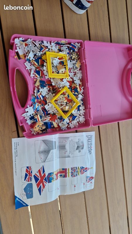 2 puzzles 3D sur le theme du royaume uni + un puzzle 100 pieces papillon (image 2)