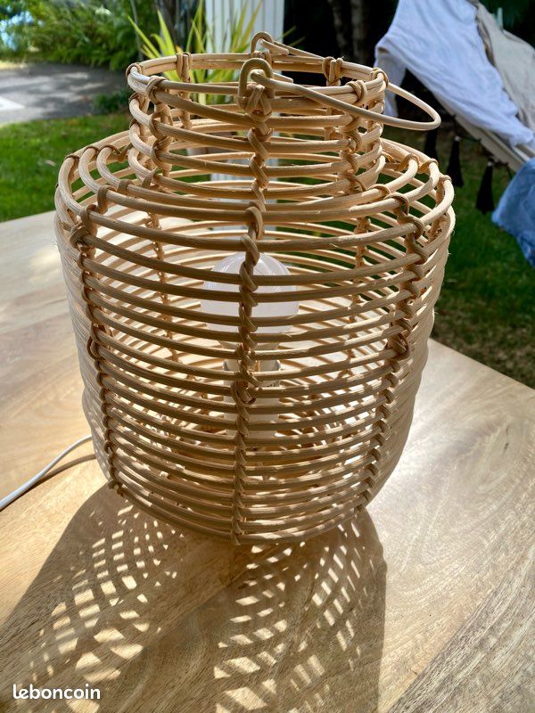 Lampe en rotin style lanterne (image 6)