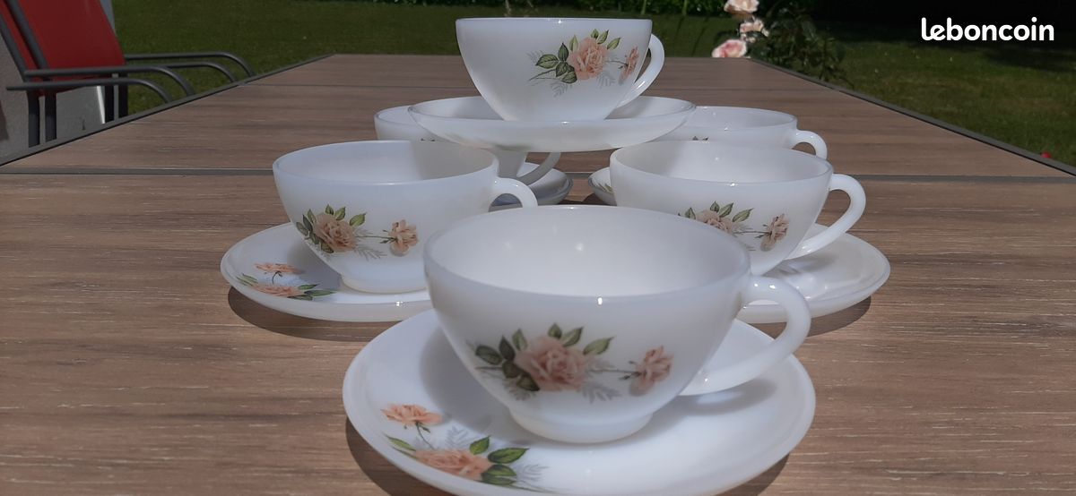 Tasses arcopal modèle rose couleur rose (image 6)