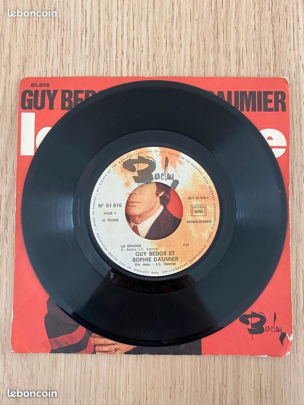 Guy Bedos Sophie Daumier la drague 45t vinyle (image 3)