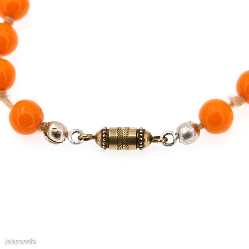 Collier De Perles En Cornaline Rouge - Longueur 40 Cm - Neuf Sans Emballage - Pierre Naturelle