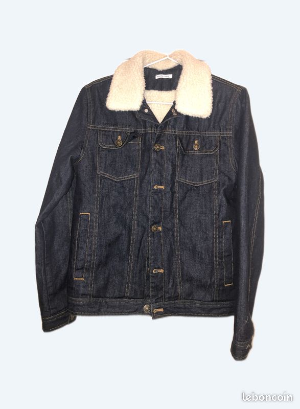 Blouson jean avec doublure en fourrure pour adolescent de 14 ans