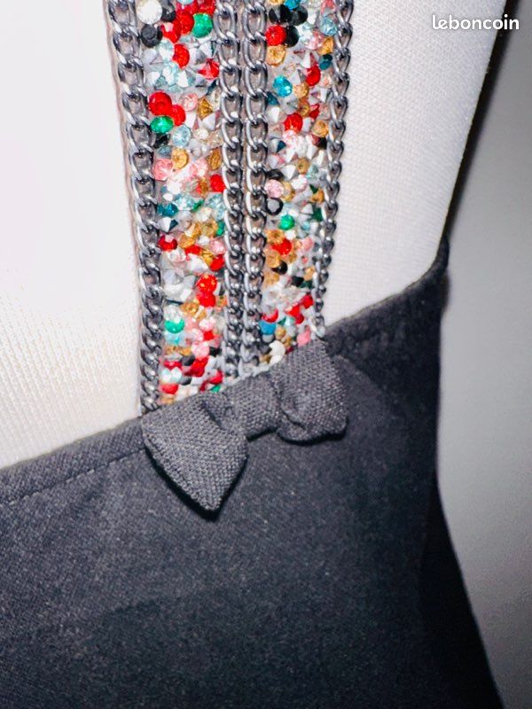 Top noir habillé color block T.M (image 5)