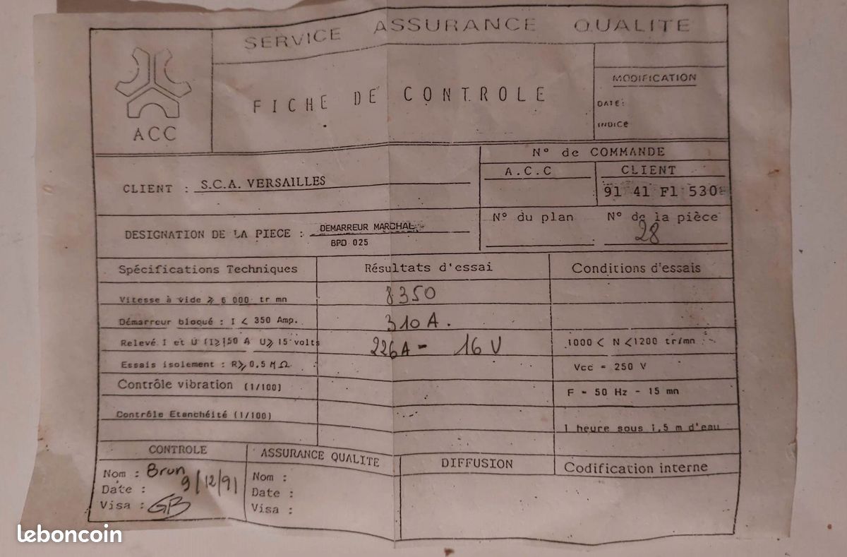 Démarreur neuf Jeep Hotchkiss M201 24v (image 7)