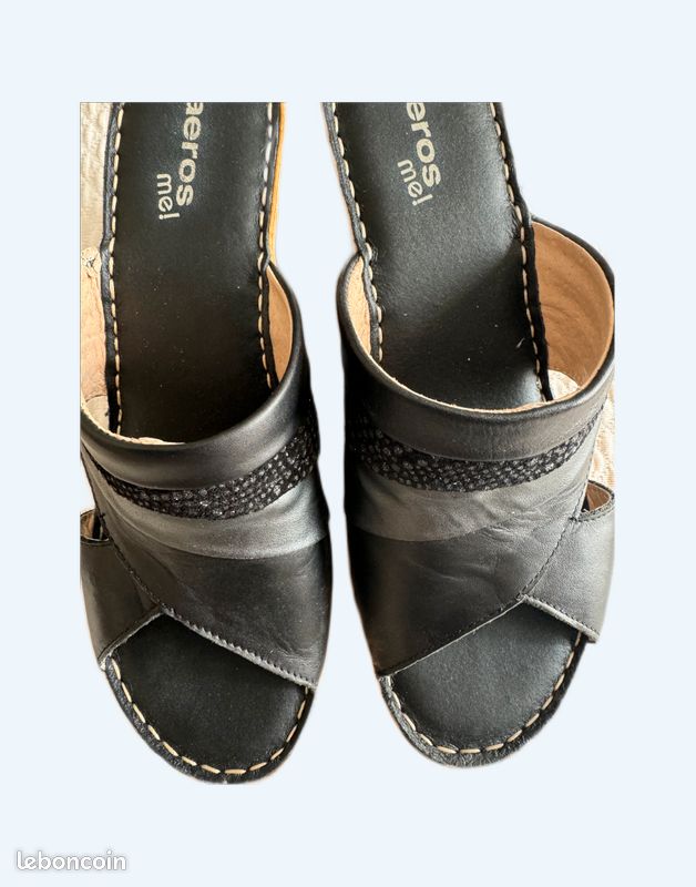 Sandale noire aeros Mel (image 1)