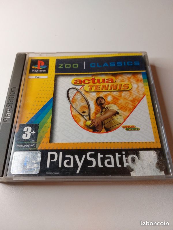 Jeu PS1 Actua Tennis Complet - Bon état, Boîtier Inclus, Idéal Pour Rétrogaming