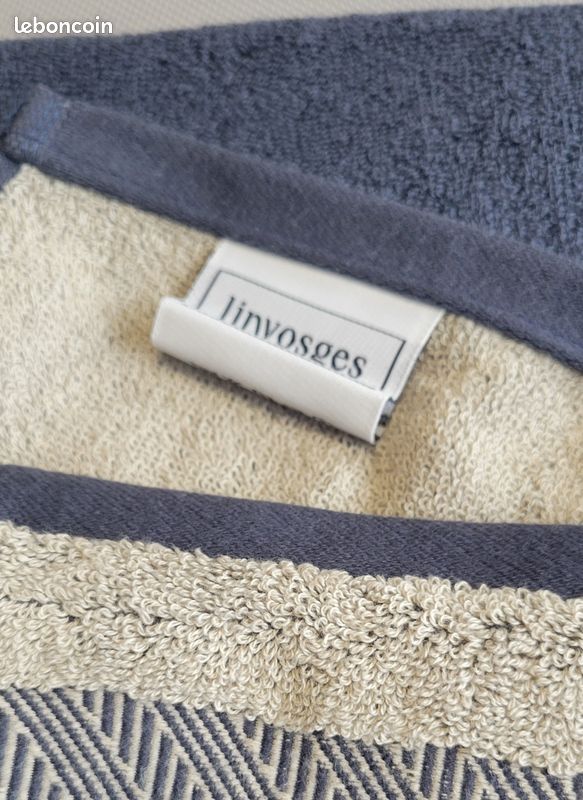 Superbe serviette d'invitée Linvosges "Syracuse" gris anthracite (image 7)