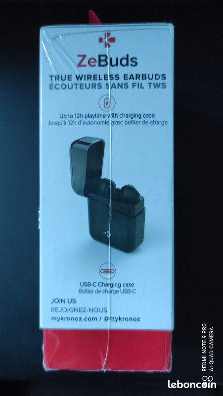 Écouteurs bluetooth ZeBuds neuf (image 4)