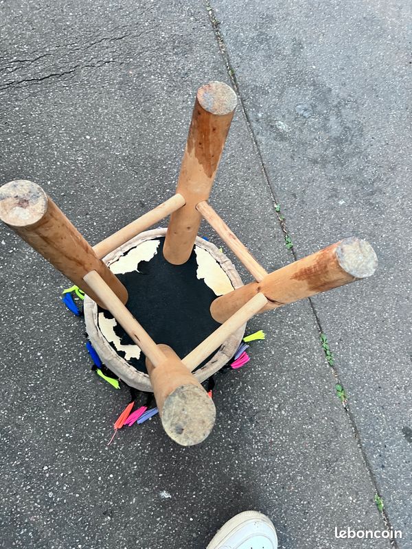 Tabouret hippy bois (image 3)