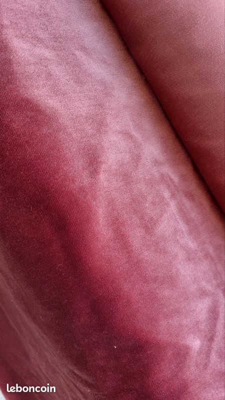 Tissu velours "vieux rose" (image 1)