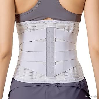 Ceinture Lombaire Homme Femme, Ceinture Dorsale avec métal et