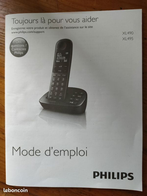 Téléphone sans fil avec répondeur philips (image 3)