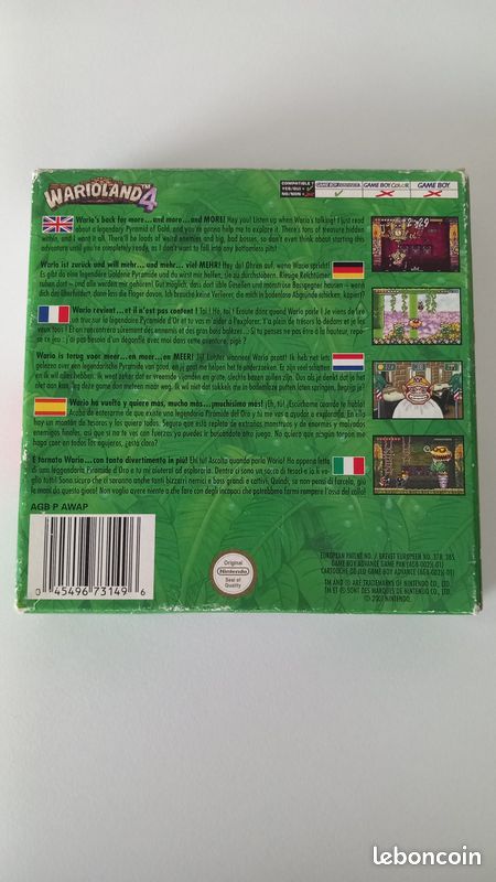 Wario Land 4 Gameboy Advance jeu boîte et notice (image 2)