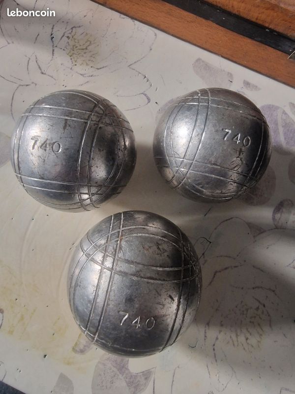 TRIPLETTE BOULES PÉTANQUE de compétition J B Poids 715 g Diamètre 75 mm OBUT EUR 76,00 - FR