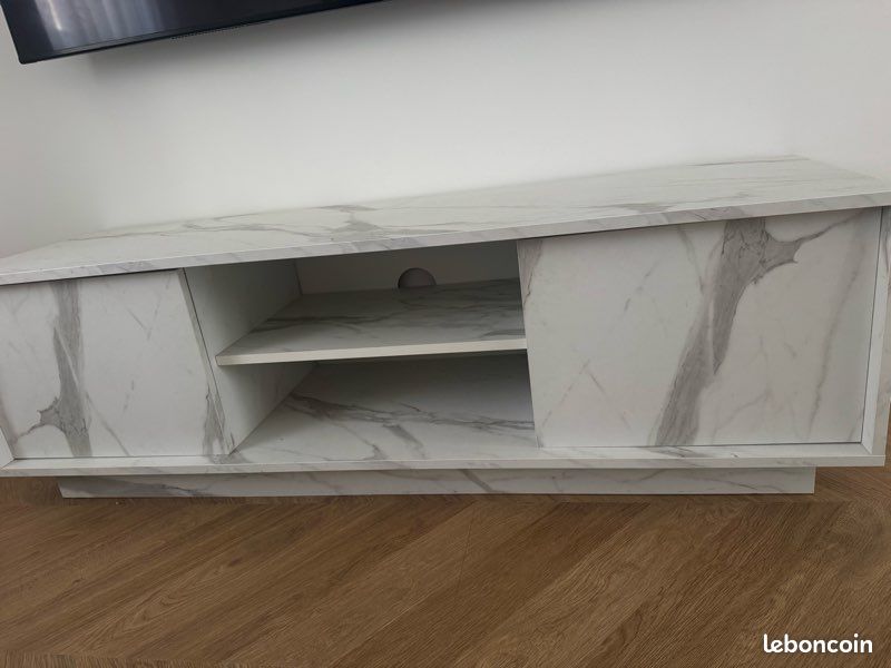 Meuble tv effet marbre (image 1)