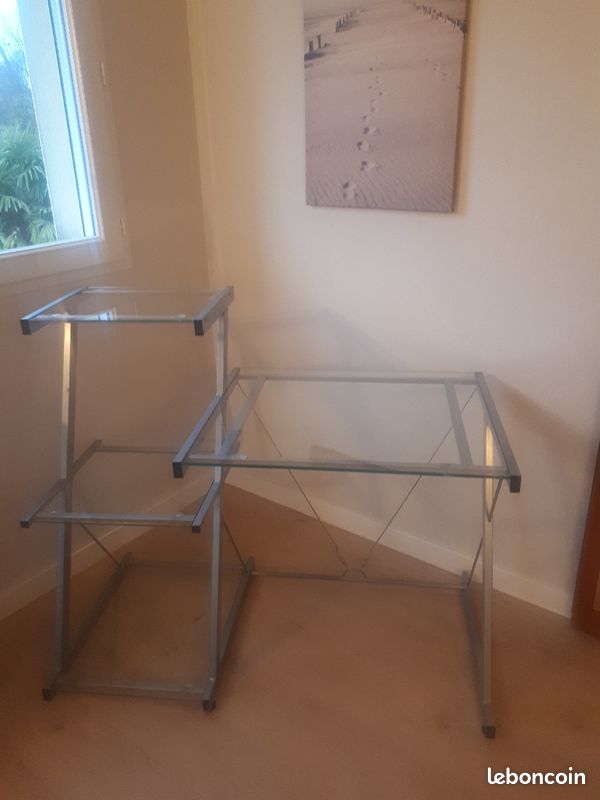 Bureau verre et métal (image 2)