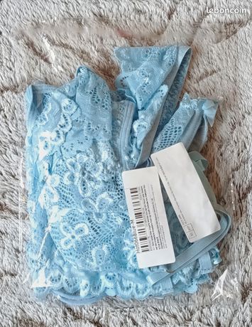 Haut 2 Pièces NY Collection Bleu Royal Avec Dentelle - Taille L, Manches Longues, Neuf Avec étiquettes